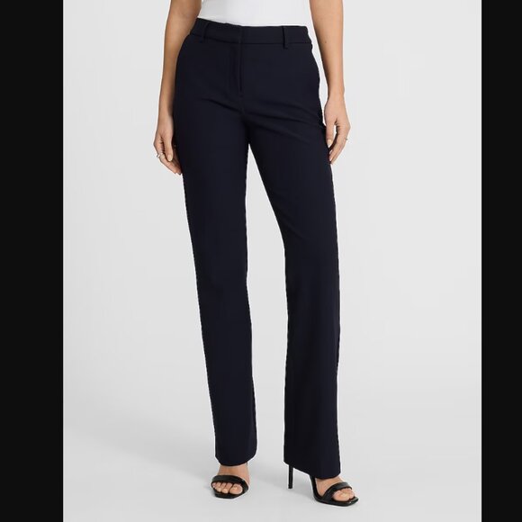 Express Editor Mid Rise Stretch Bootcut Pant, 4S, Black - Picture 2 of 5